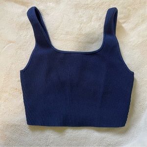 Babaton Sculpt Knit Squareneck Cropped Tank